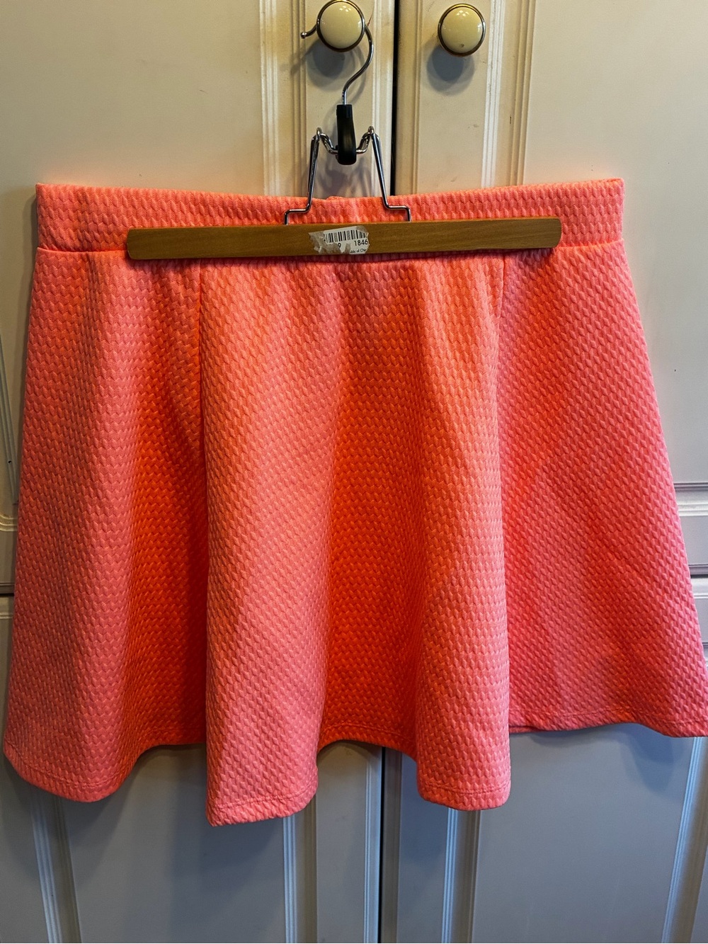 H&M Divided Women Coral Textured A-Line Skirt, Size: L, NWT